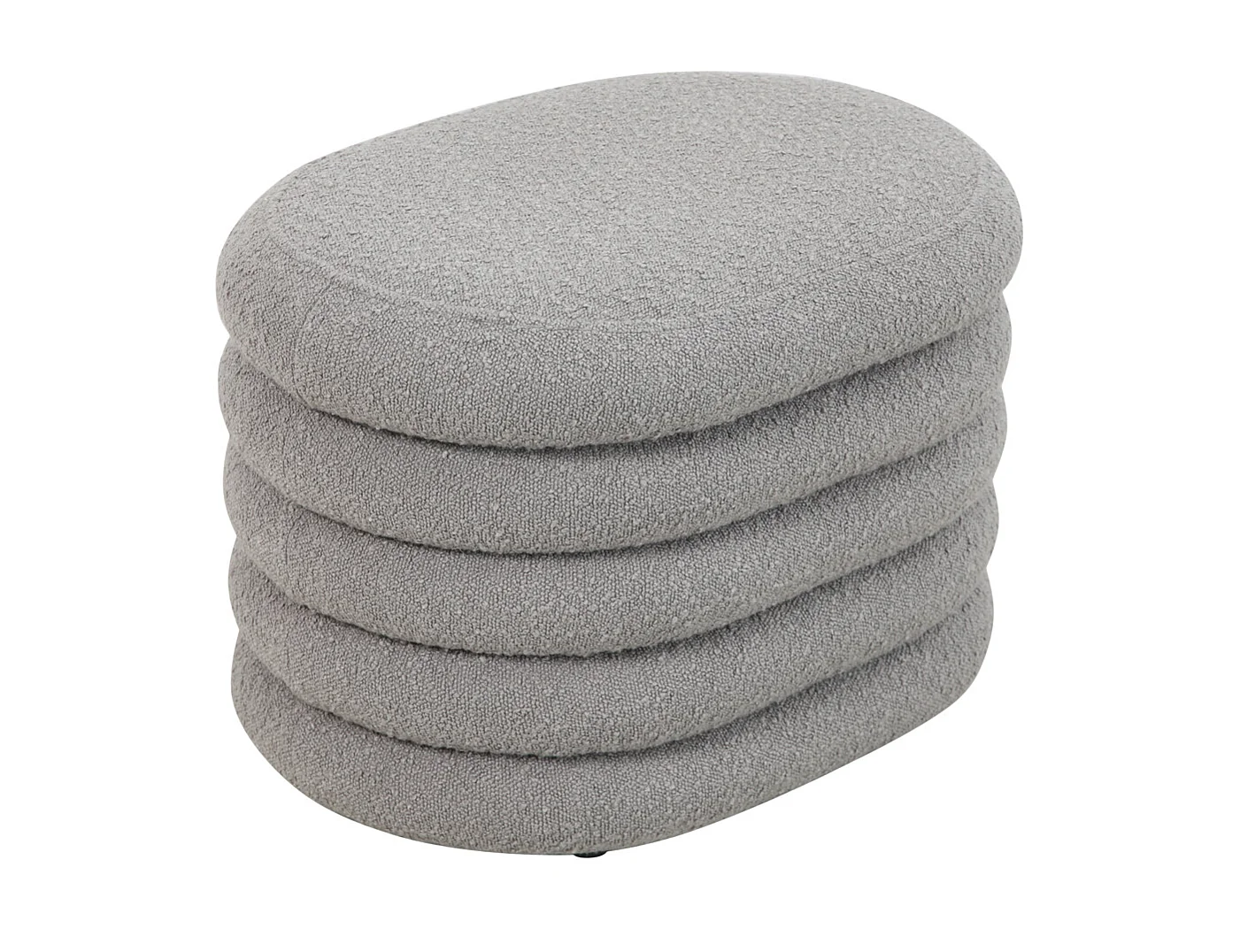 Pouf avec espace de rangement et revêtement en boucle