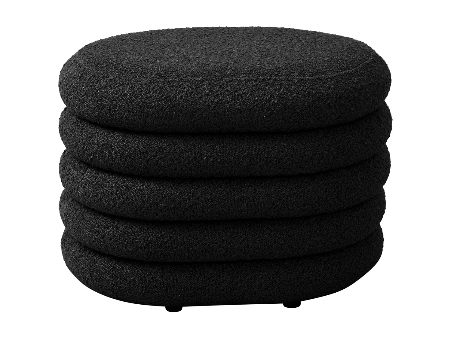 Pouf avec espace de rangement et revêtement en boucle