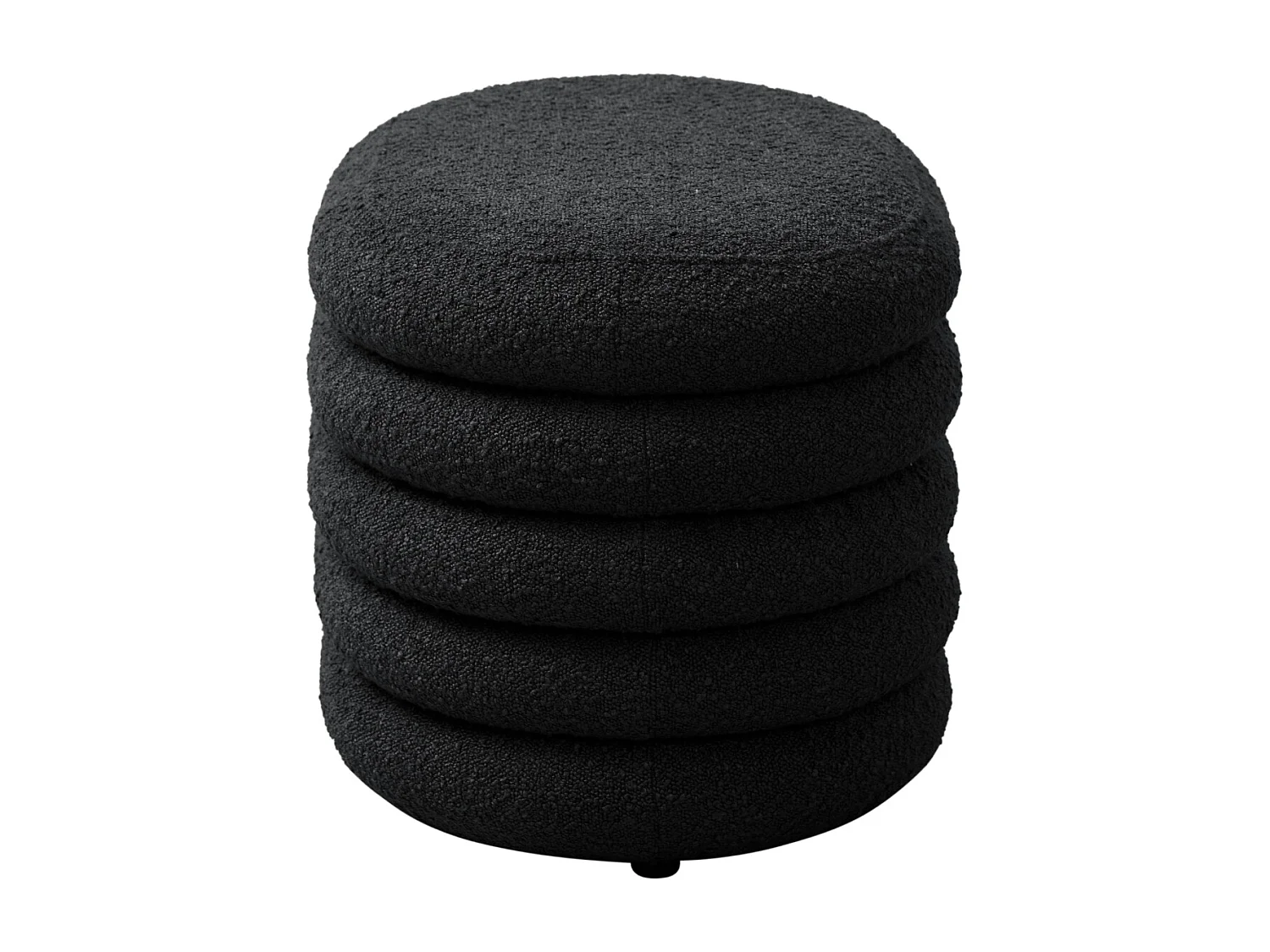 Pouf avec espace de rangement et revêtement en boucle