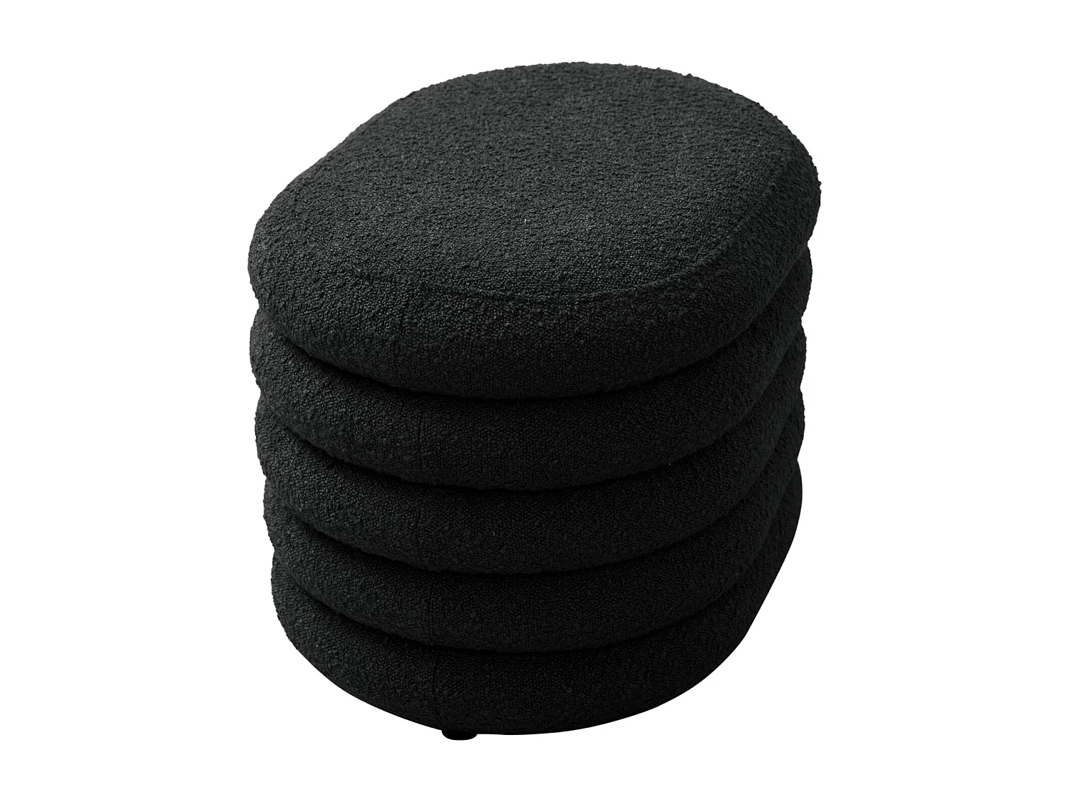 Pouf avec espace de rangement et revêtement en boucle