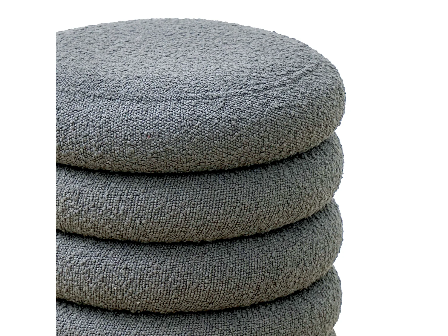 SVITA BLOSSOM XS Pouf avec espace de rangement Pouf Ottomane Coussin Boucle Gris