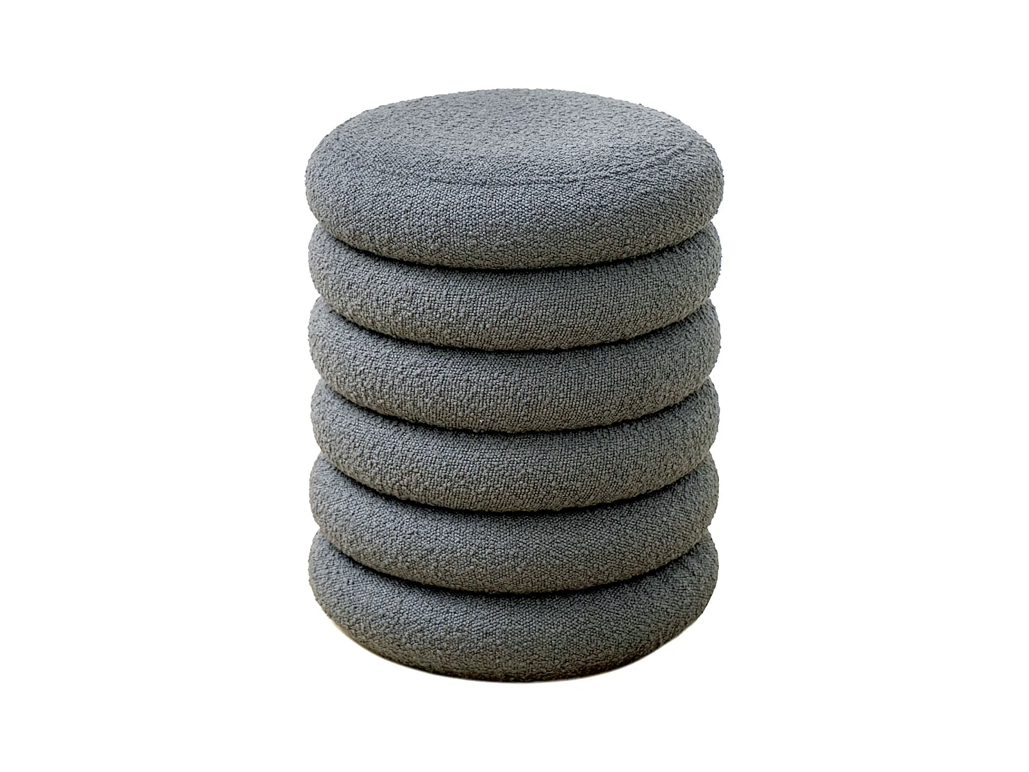 SVITA BLOSSOM XS Pouf avec espace de rangement Pouf Ottomane Coussin Boucle Gris
