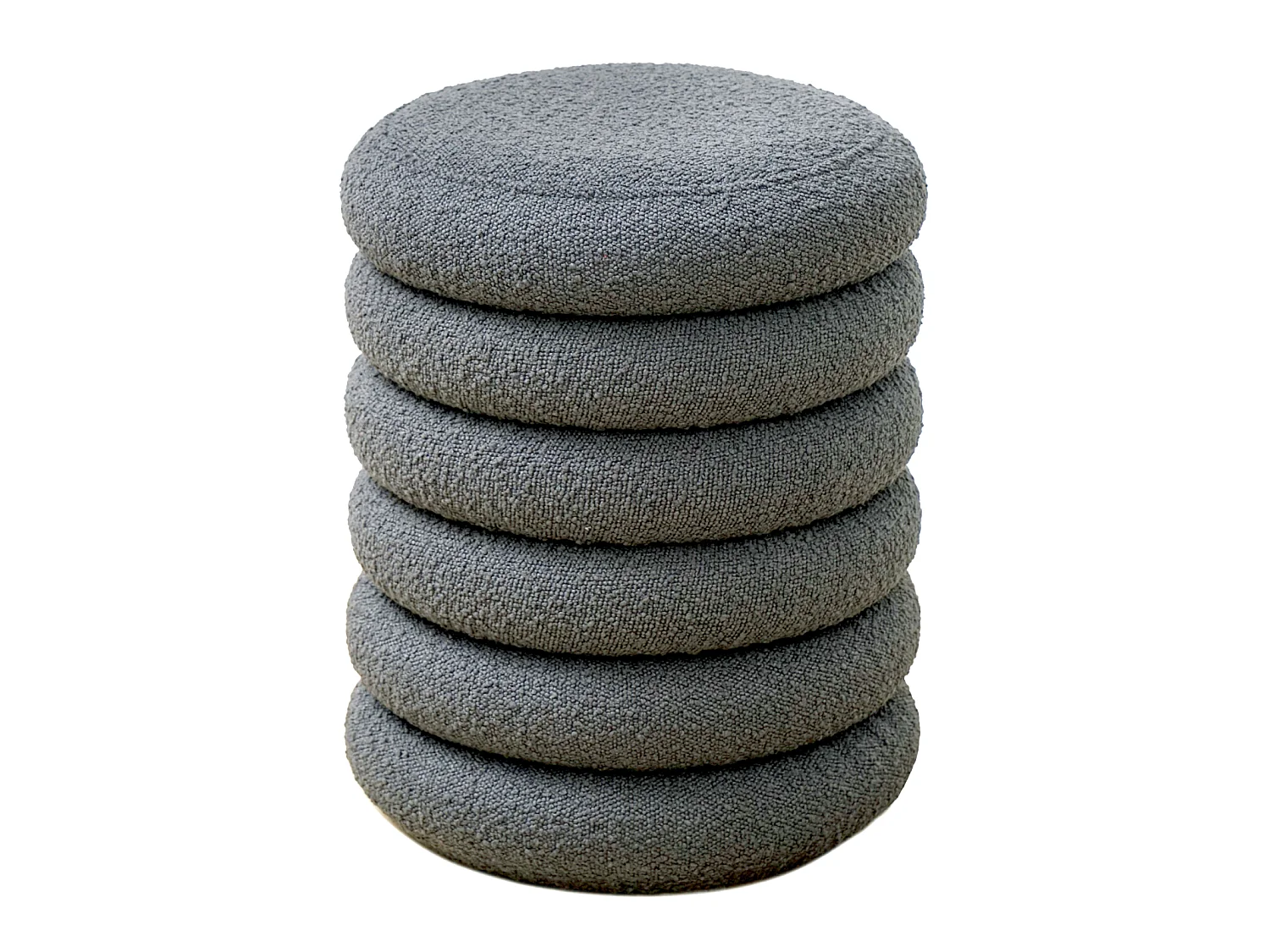 SVITA BLOSSOM XS Pouf avec espace de rangement Pouf Ottomane Coussin Boucle Gris