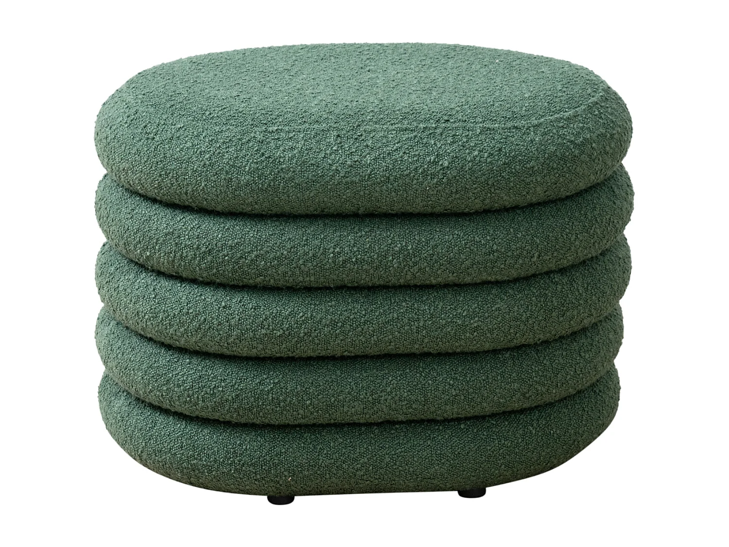 Pouf avec espace de rangement et revêtement en boucle