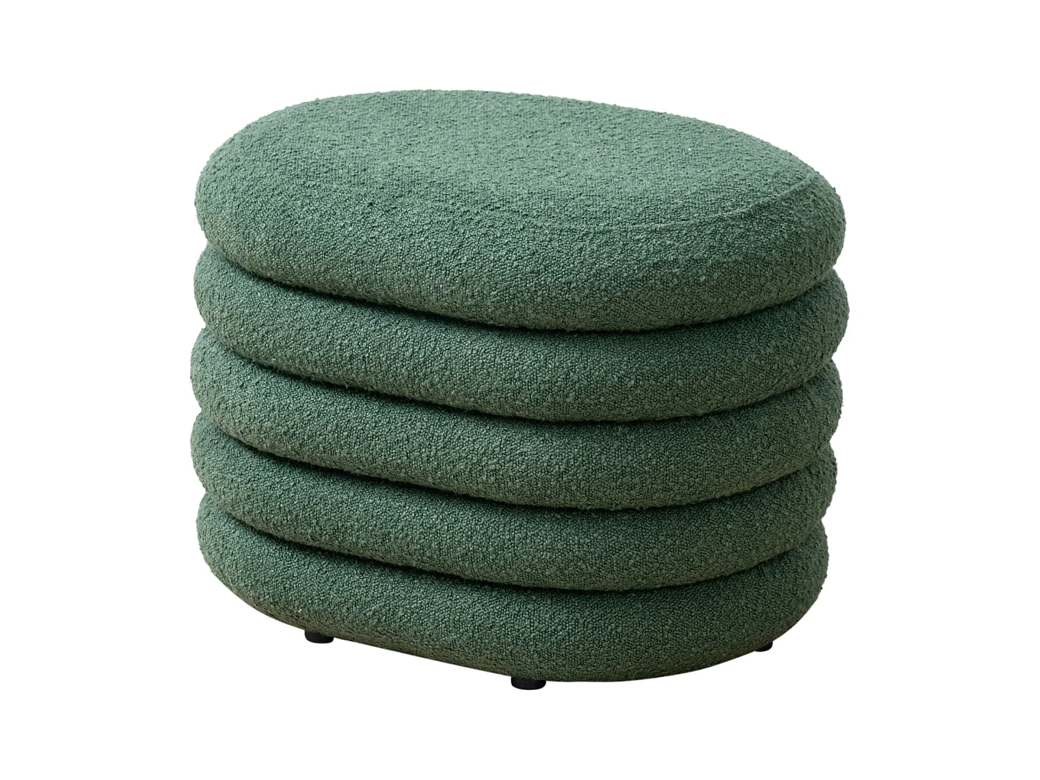 Pouf avec espace de rangement et revêtement en boucle