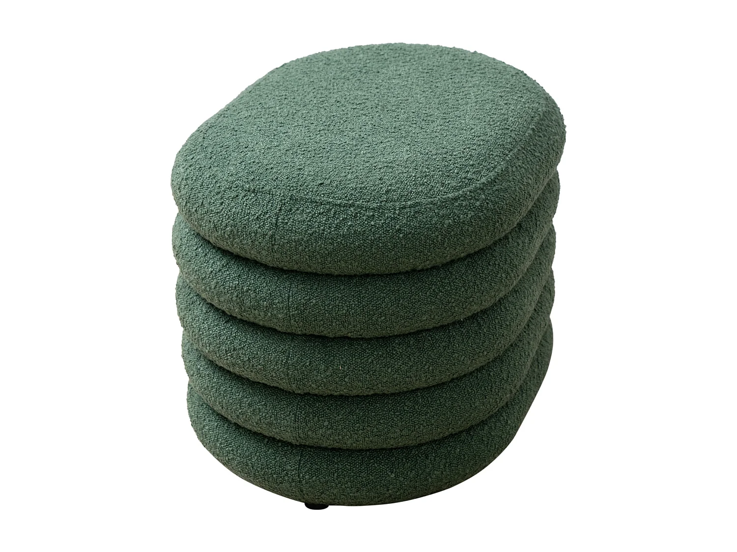 Pouf avec espace de rangement et revêtement en boucle