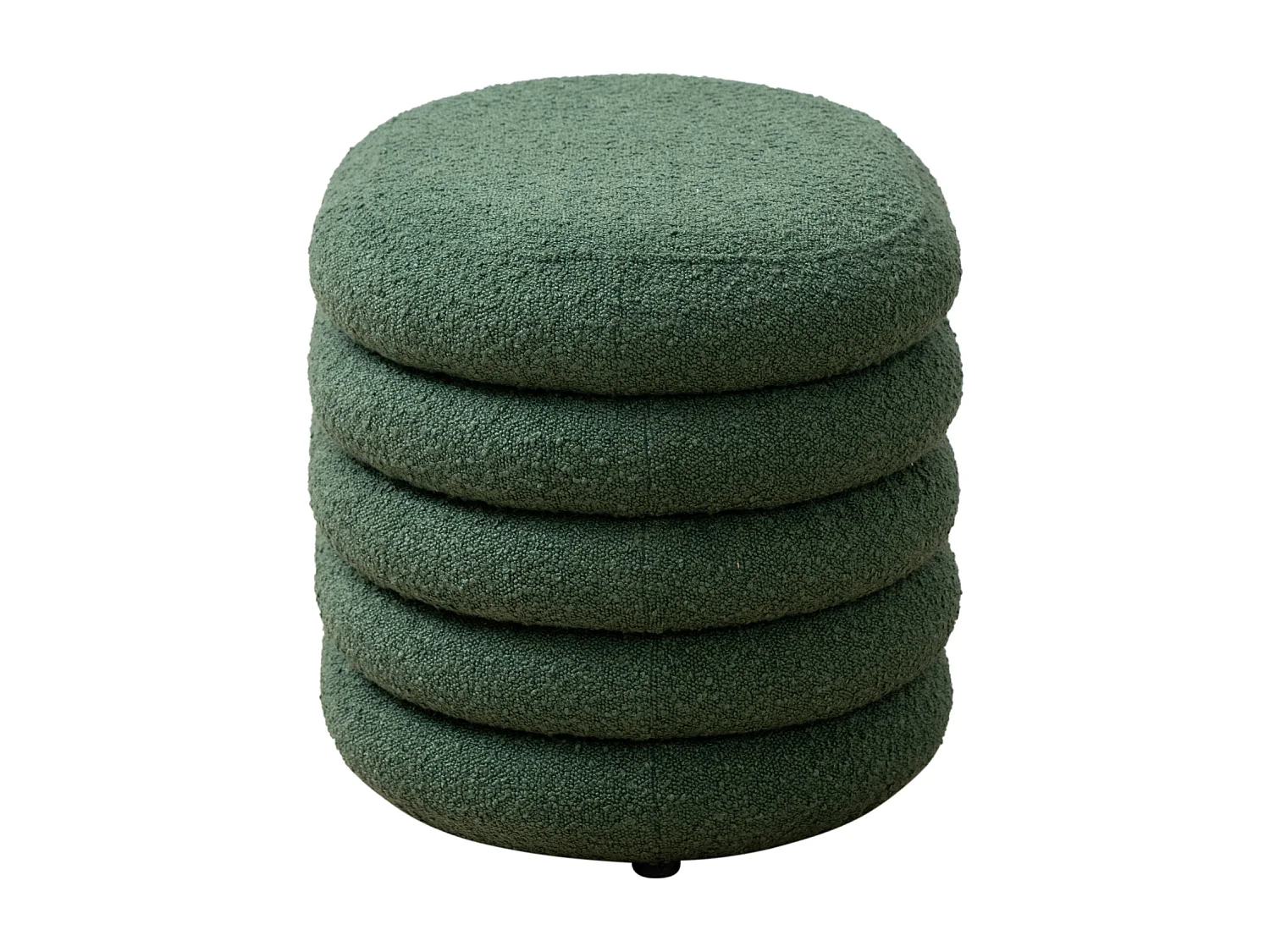 Pouf avec espace de rangement et revêtement en boucle