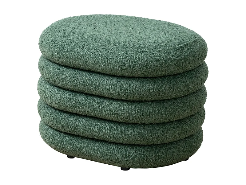 Pouf avec espace de rangement et revêtement en boucle