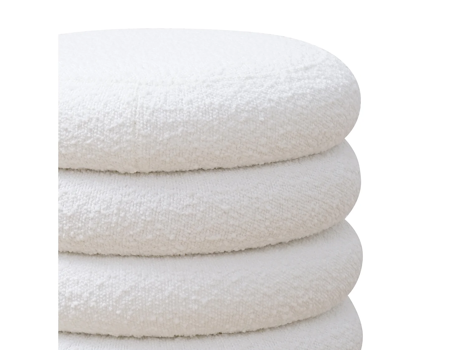 SVITA BLOSSOM XS Pouf avec espace de rangement Pouf Ottomane Coussin Boucle Blanc