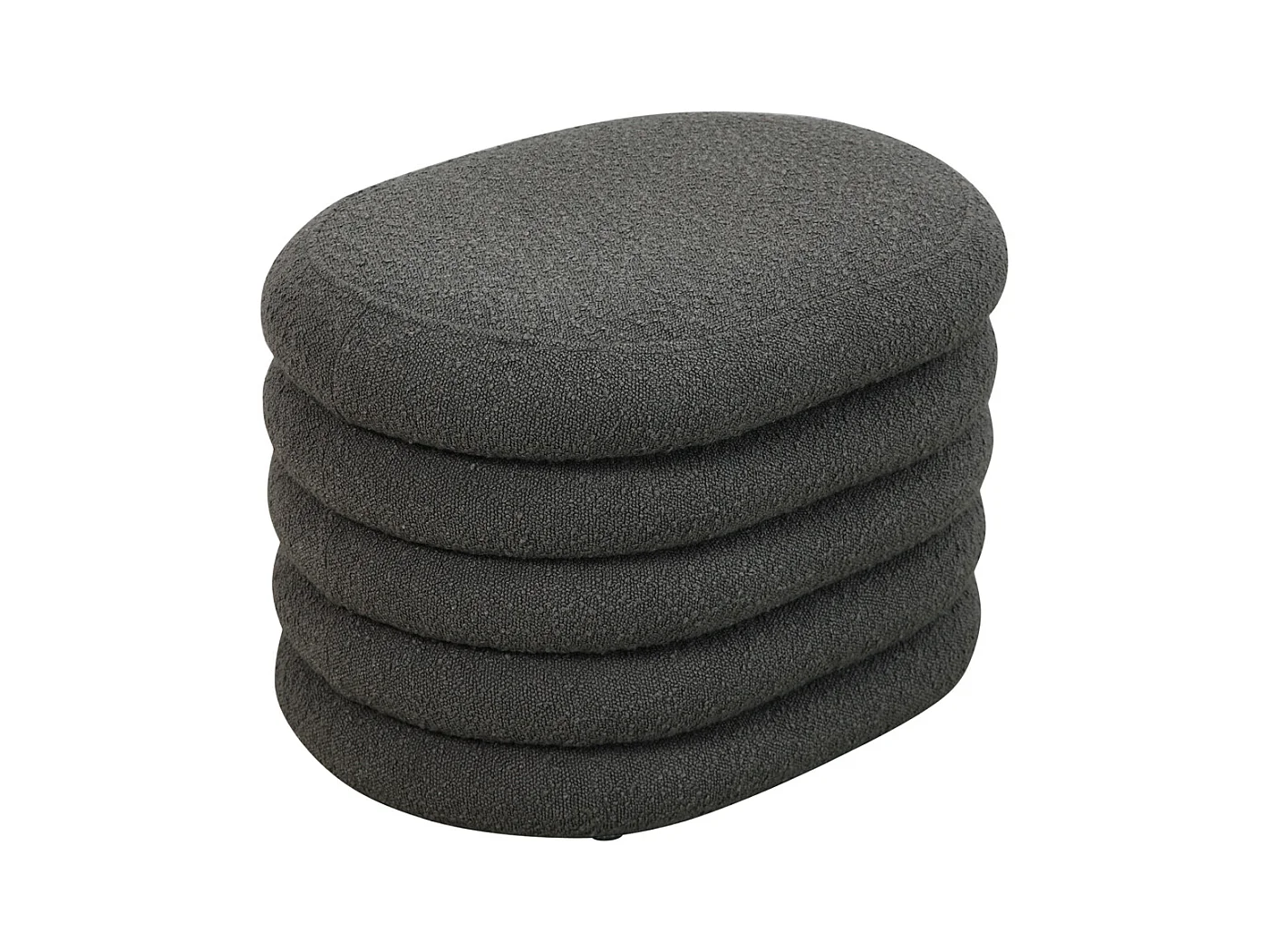 Pouf avec espace de rangement et revêtement en boucle
