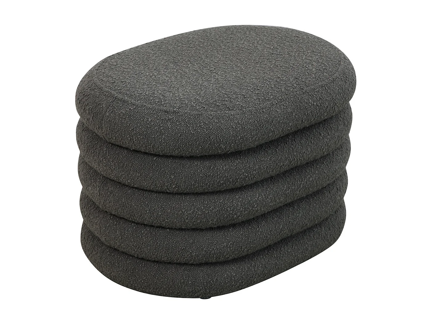 Pouf avec espace de rangement et revêtement en boucle