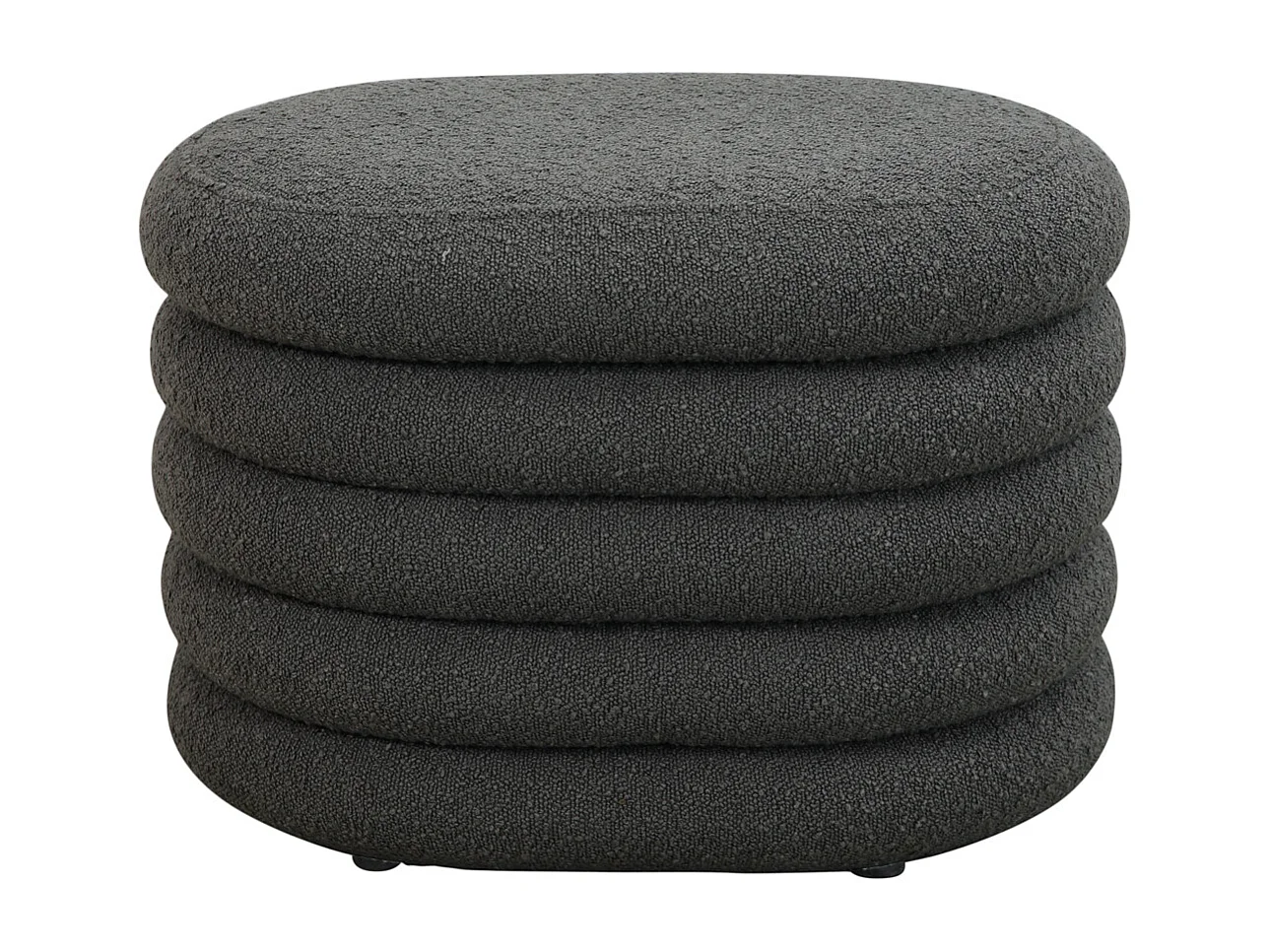 Pouf avec espace de rangement et revêtement en boucle