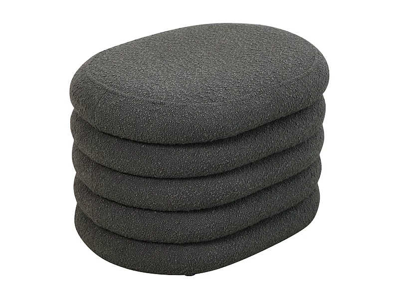 Pouf avec espace de rangement et revêtement en boucle