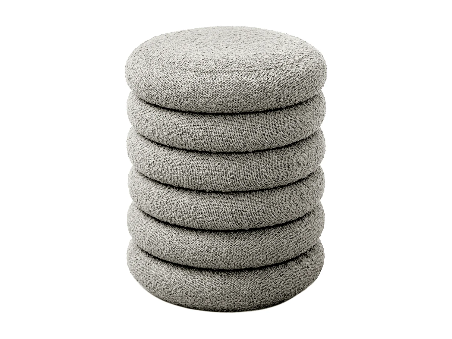 SVITA BLOSSOM XS Pouf avec espace de rangement Pouf Ottomane Coussin Boucle Gris clair