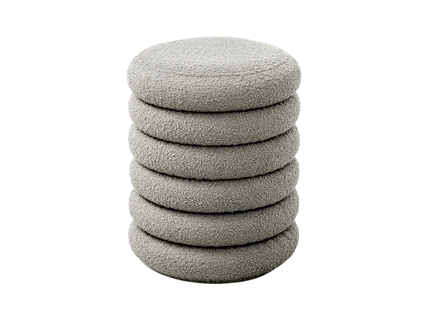 SVITA BLOSSOM XS Pouf avec espace de rangement Pouf Ottomane Coussin Boucle Gris clair
