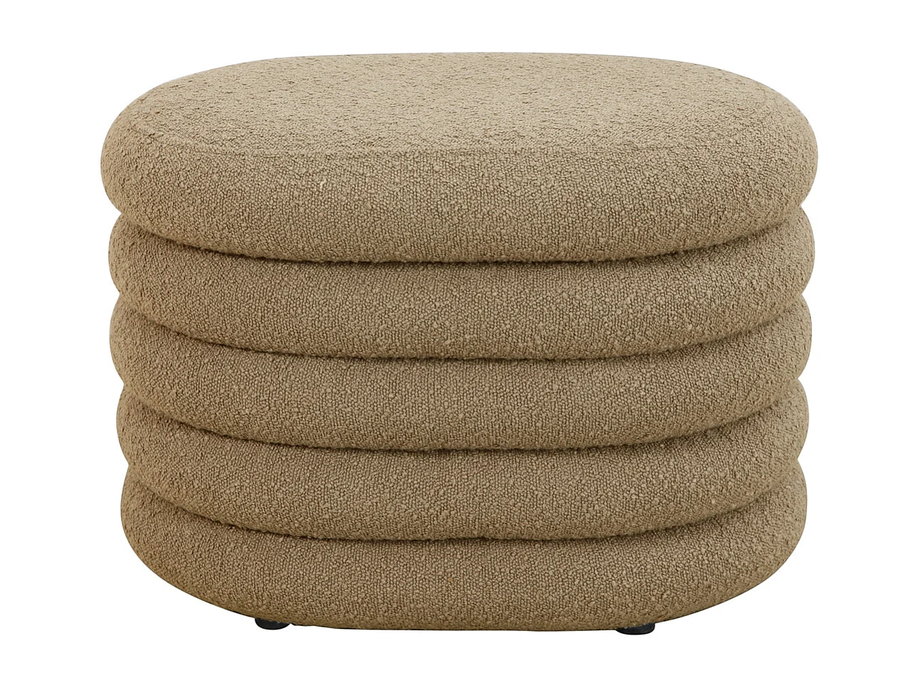 Pouf avec espace de rangement et revêtement en boucle