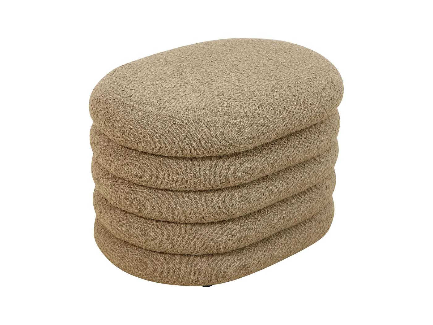 Pouf avec espace de rangement et revêtement en boucle