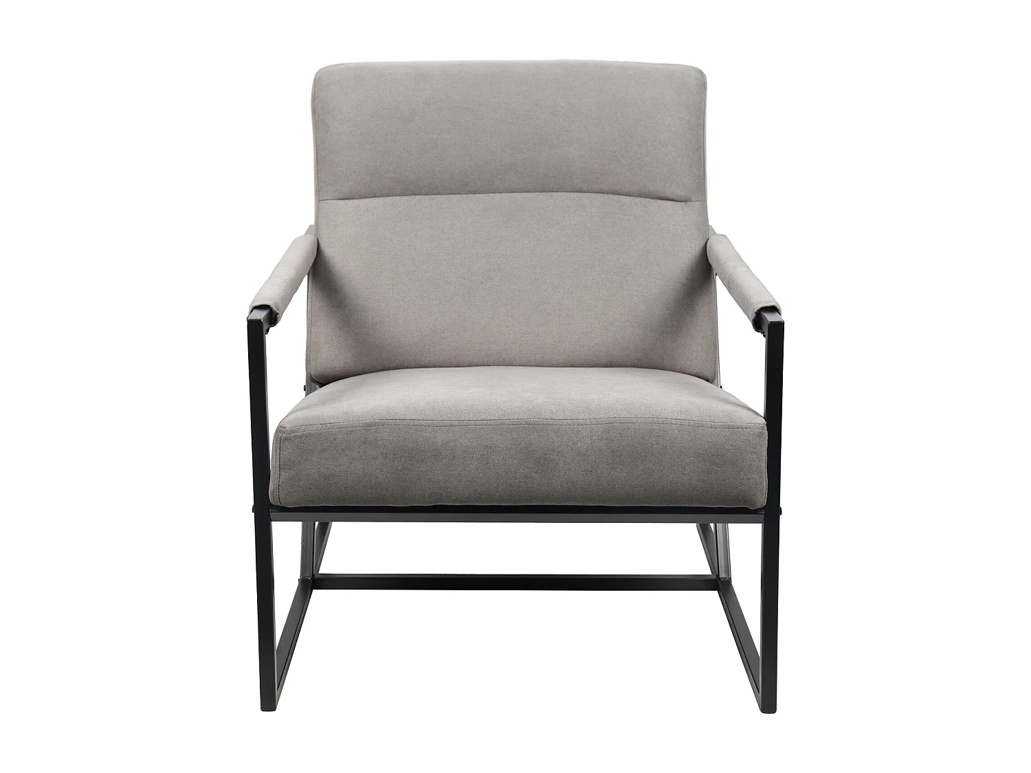 Chaise longue SVITA CHRIS Chaise de cocktail Chaise rembourrée avec accoudoirs Gris