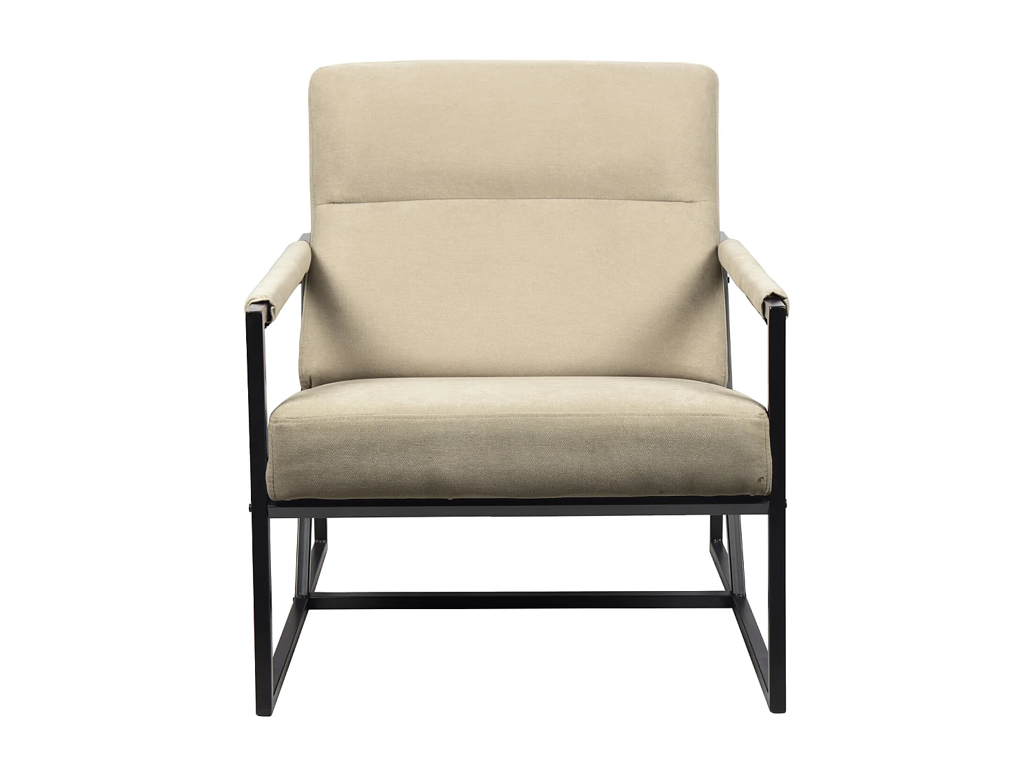 Chaise longue SVITA CHRIS Chaise cocktail Chaise rembourrée avec accoudoirs Beige