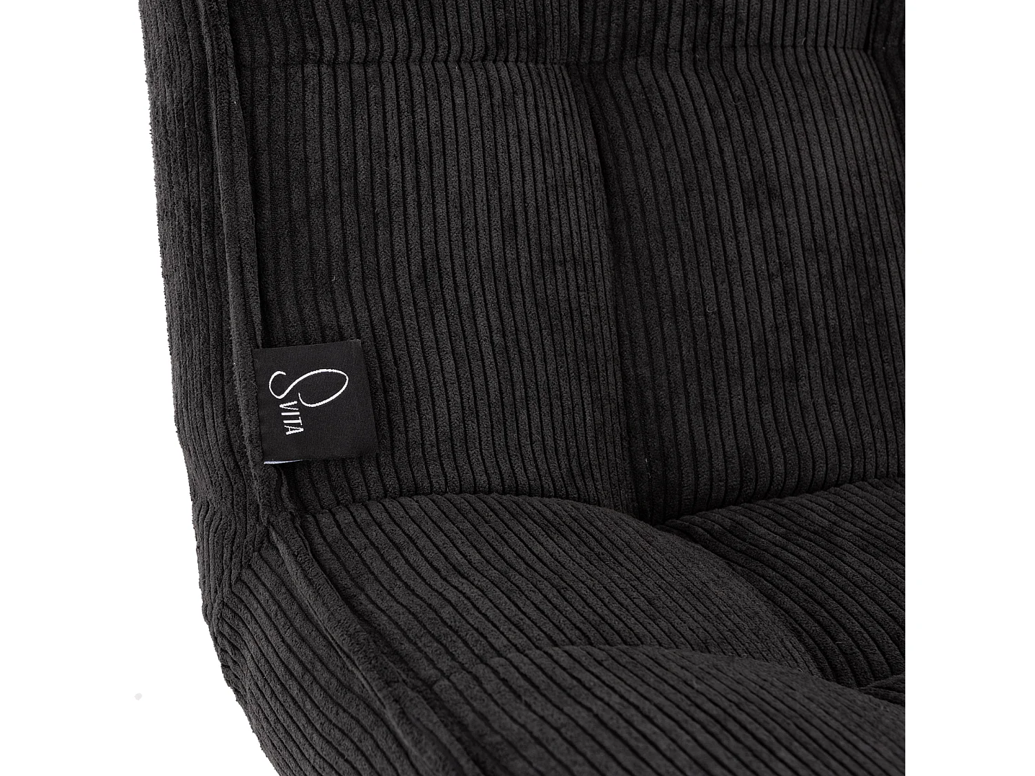 LOUNGESESSEL HENRY Cord Schwarz