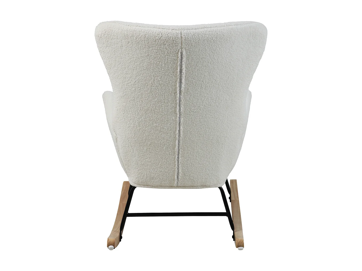 chaise à bascule patins en bois avec accoudoirs