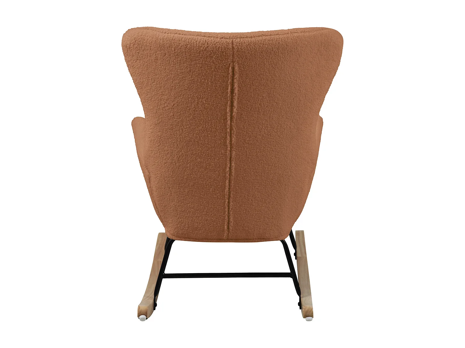 chaise à bascule patins en bois avec accoudoirs