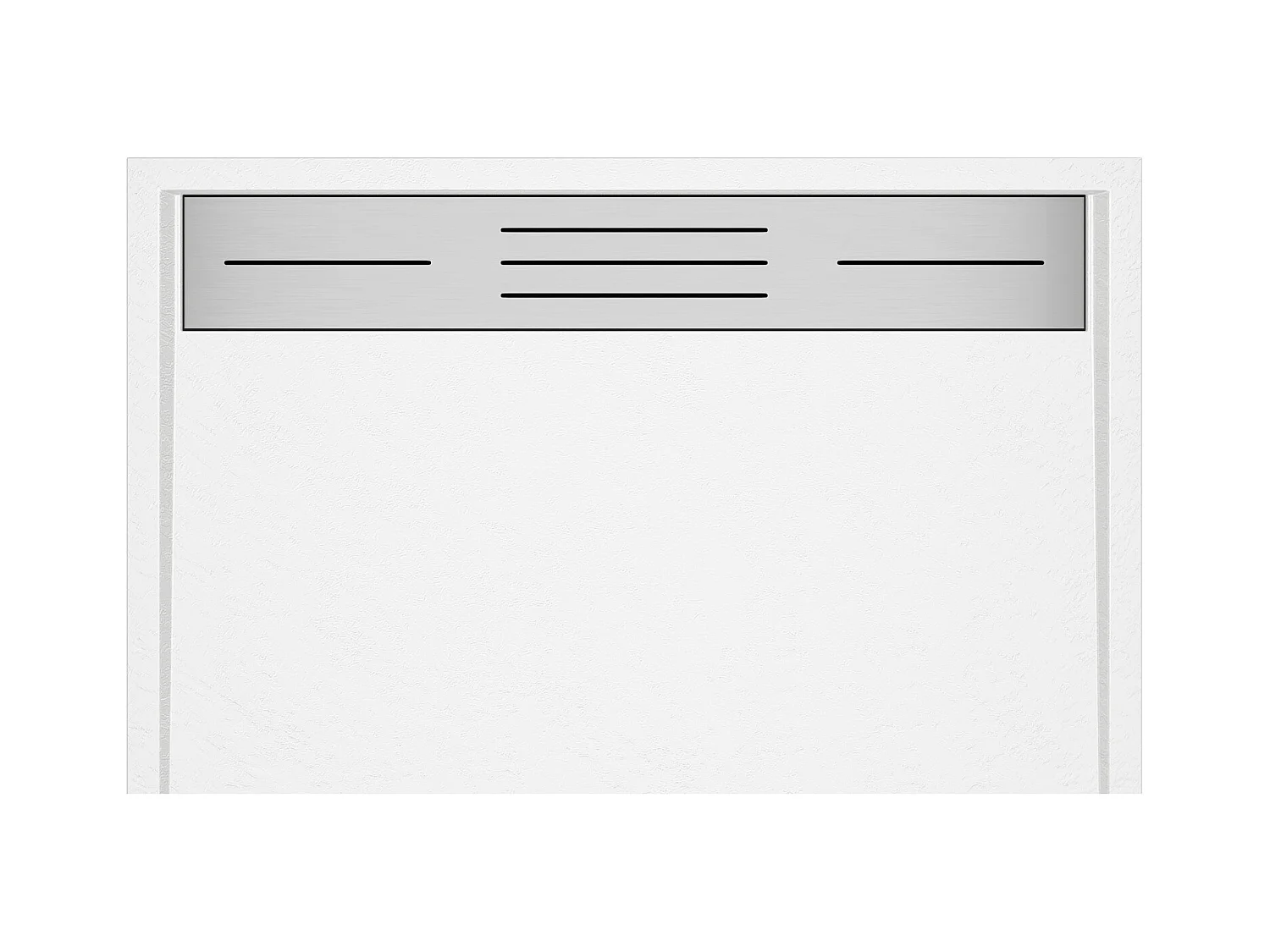 Receveur de douche extra plat à poser ou à encastrer recoupable en résine SMC avec siphon - Blanc - 160 x 90 cm - LYROSA