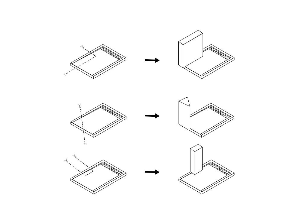 Receveur de douche extra plat à poser ou à encastrer recoupable en résine SMC avec siphon - Blanc - 160 x 90 cm - LYROSA