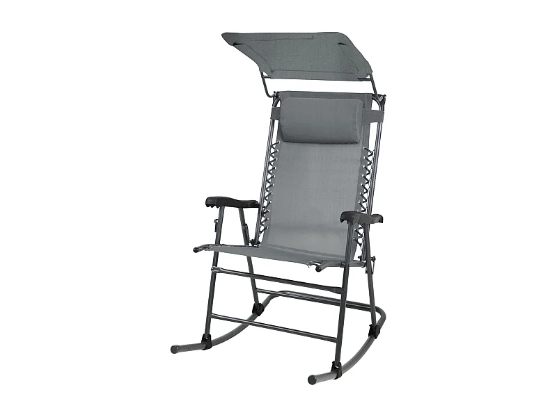 Chaise à bascule pliable Outdoor avec protection solaire
