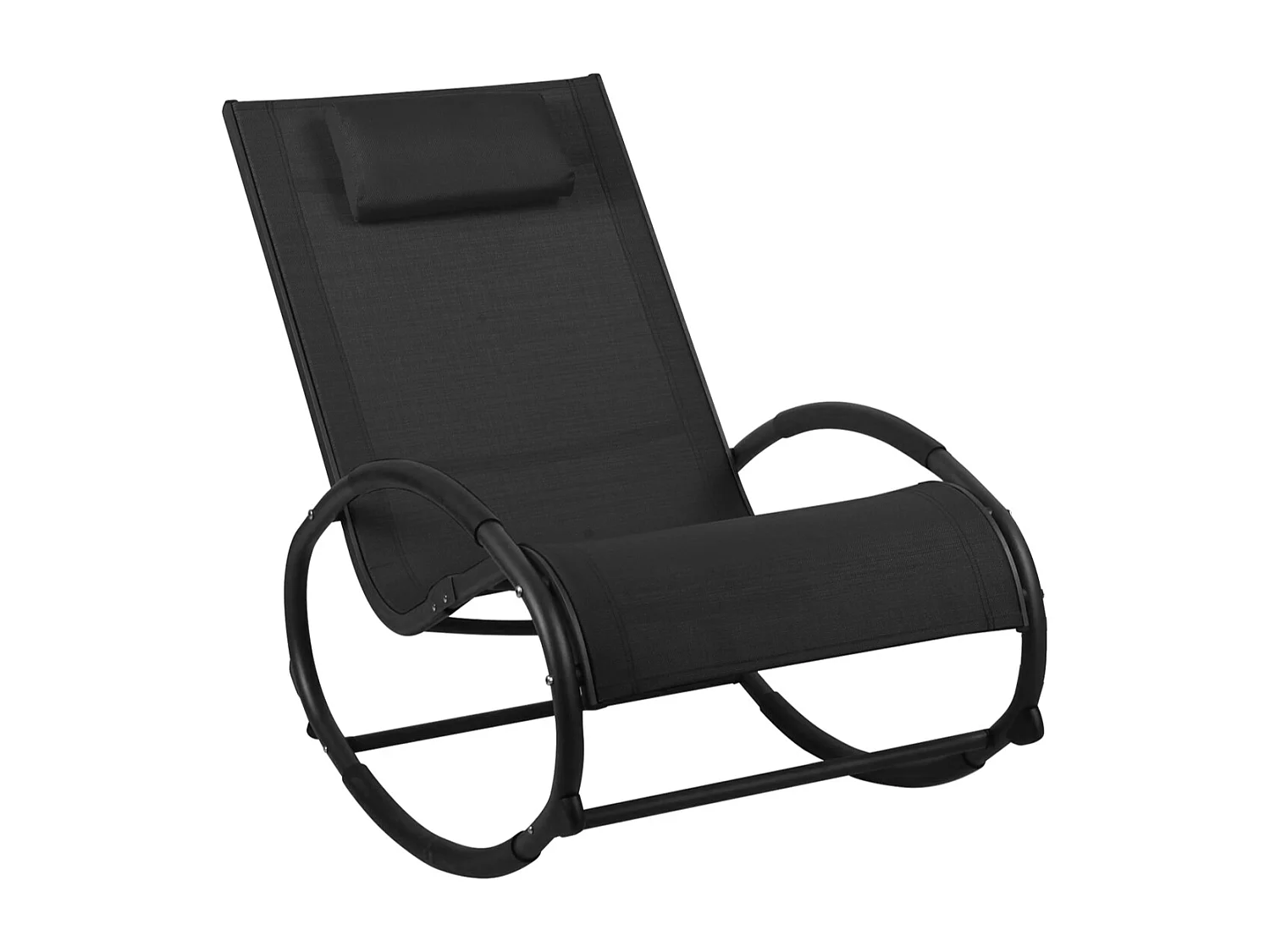 Fauteuil à bascule d'extérieur avec appui-tête