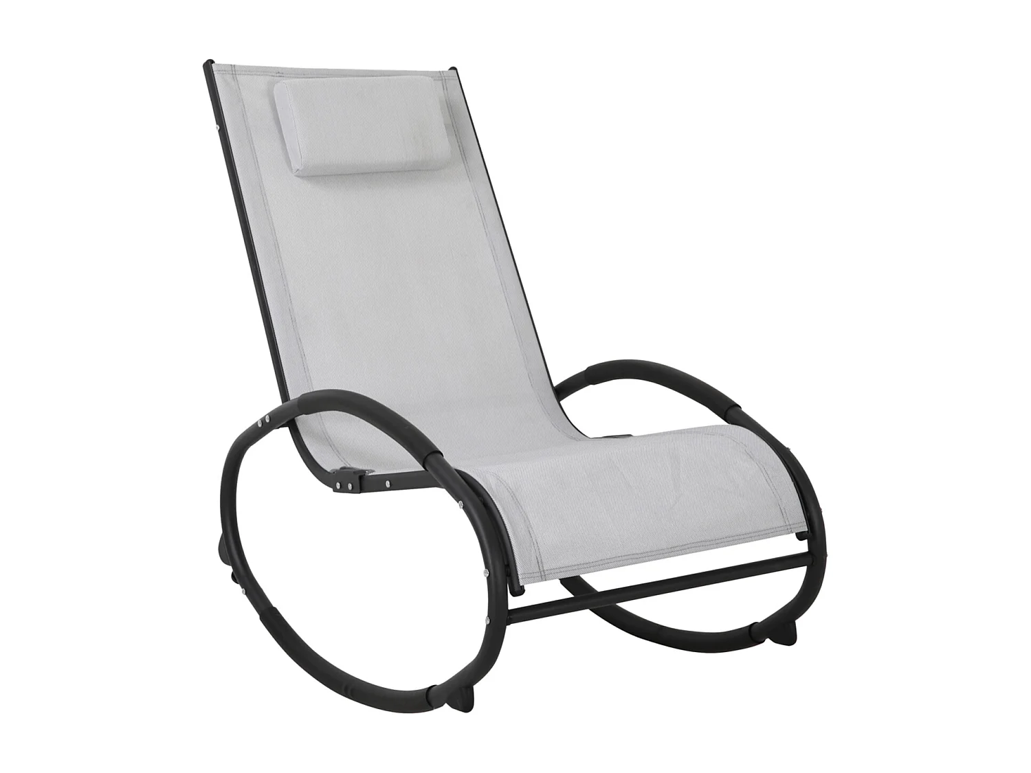 Fauteuil à bascule d'extérieur avec appui-tête