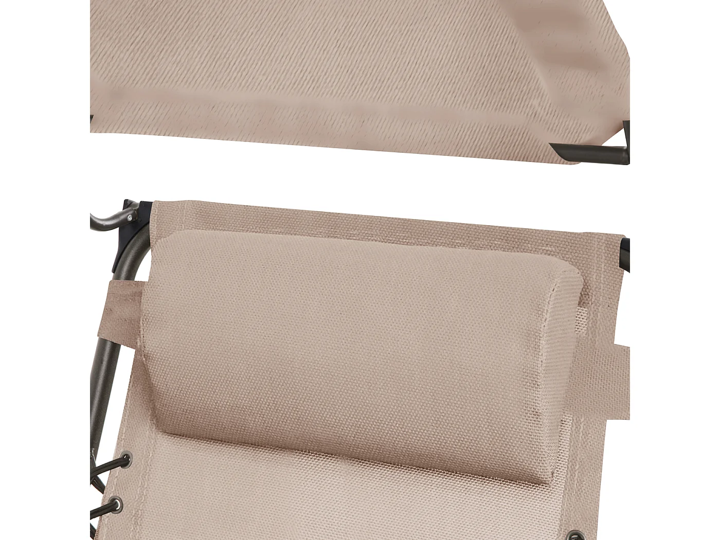 Chaise à bascule pliable Outdoor avec protection solaire