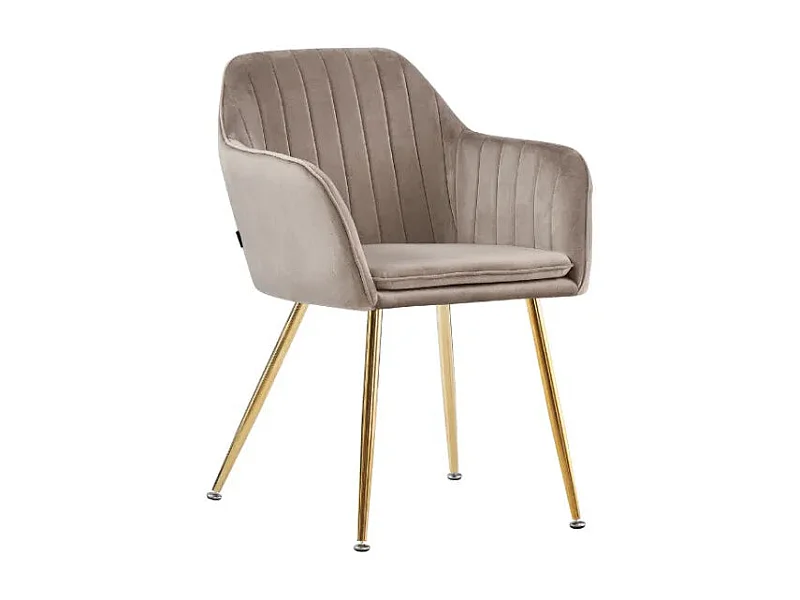 Lot de chaises CANVAS en velours pieds GOLD