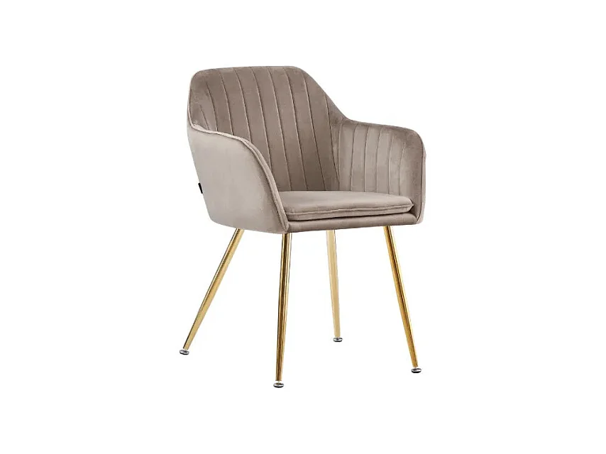 Lot de chaises CANVAS en velours pieds GOLD