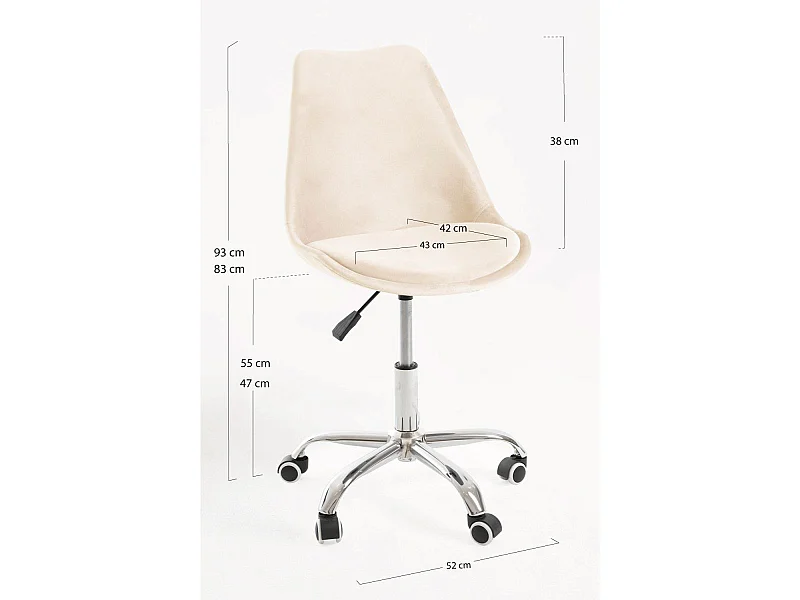 Silla de Escritorio sin brazos Neo Terciopelo - Diseño innovador - Ideal para Estudio y Oficinas