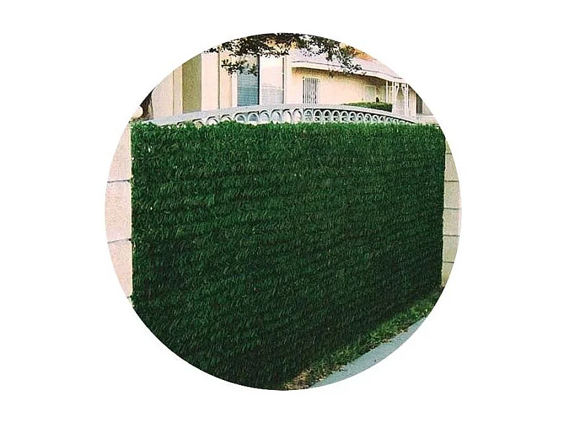 Haie artificielle 140 brins vert thuya en rouleau 1.5 x 3 m (Lot de 10)