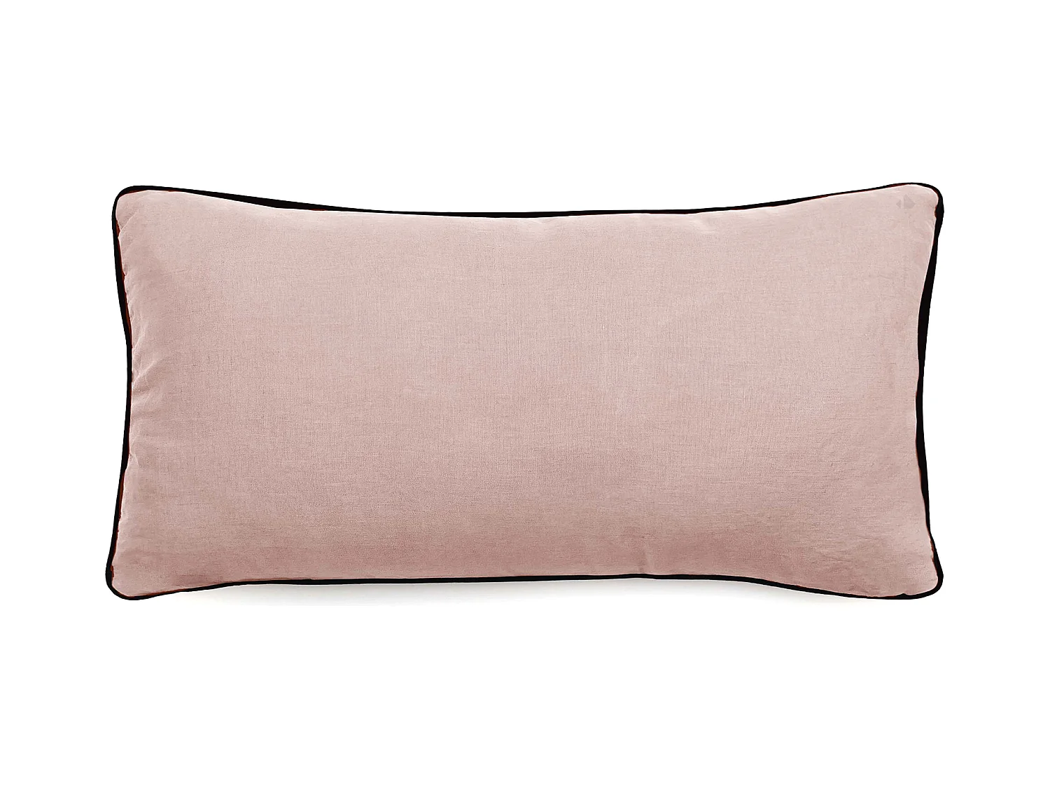 Housse de coussin PRELUDE 55x110 cm lin et coton lavé Rose