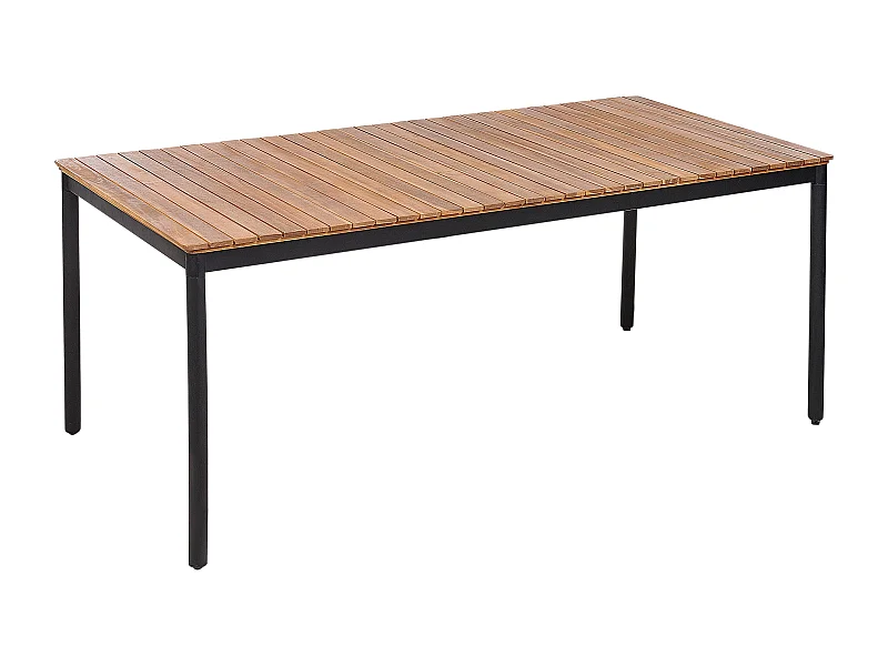 Gartentisch Akazienholz hellbraun rechteckig 180 x 90 cm für 6 Personen Vallese