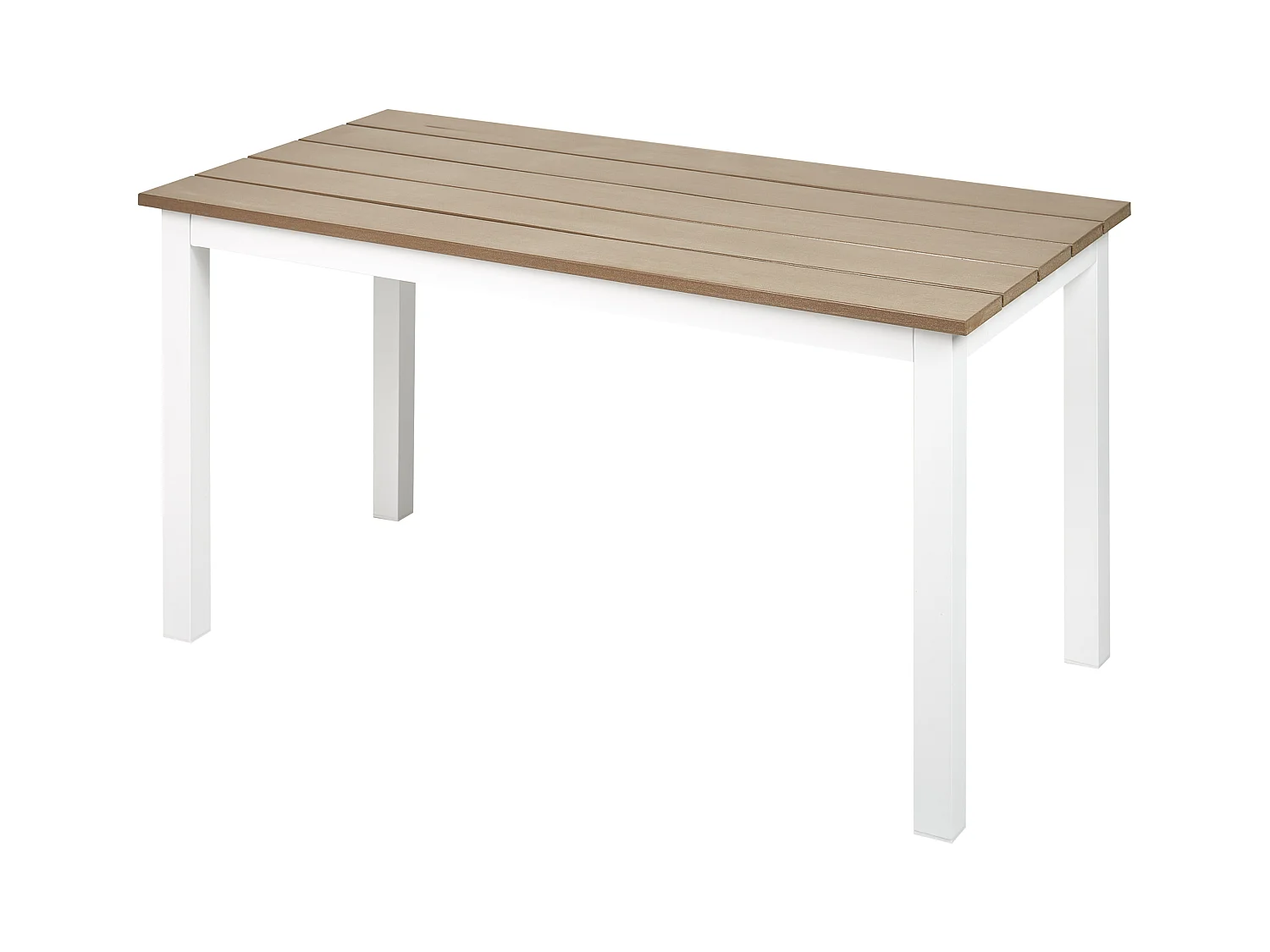 Table de salle à manger de jardin MESSINA 100 cm 52 cm Blanc