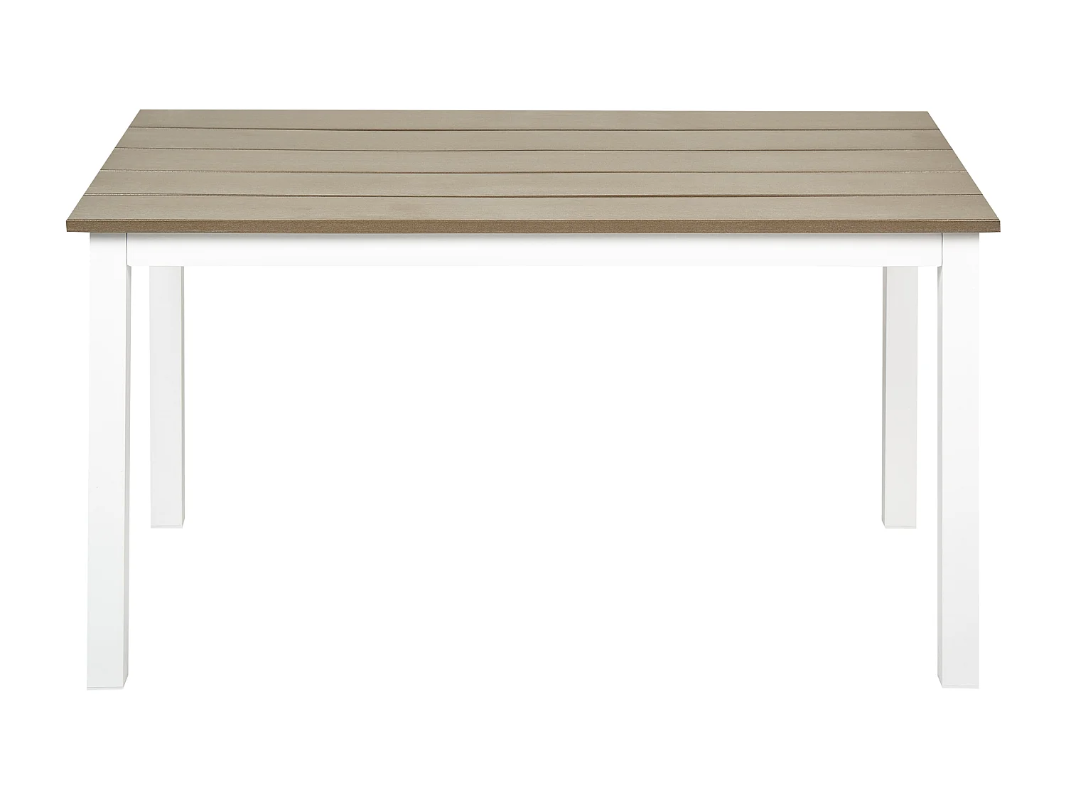 Garten Beistelltisch Kunstholz hellbraun / weiß 96x52 cm rechteckig Messina