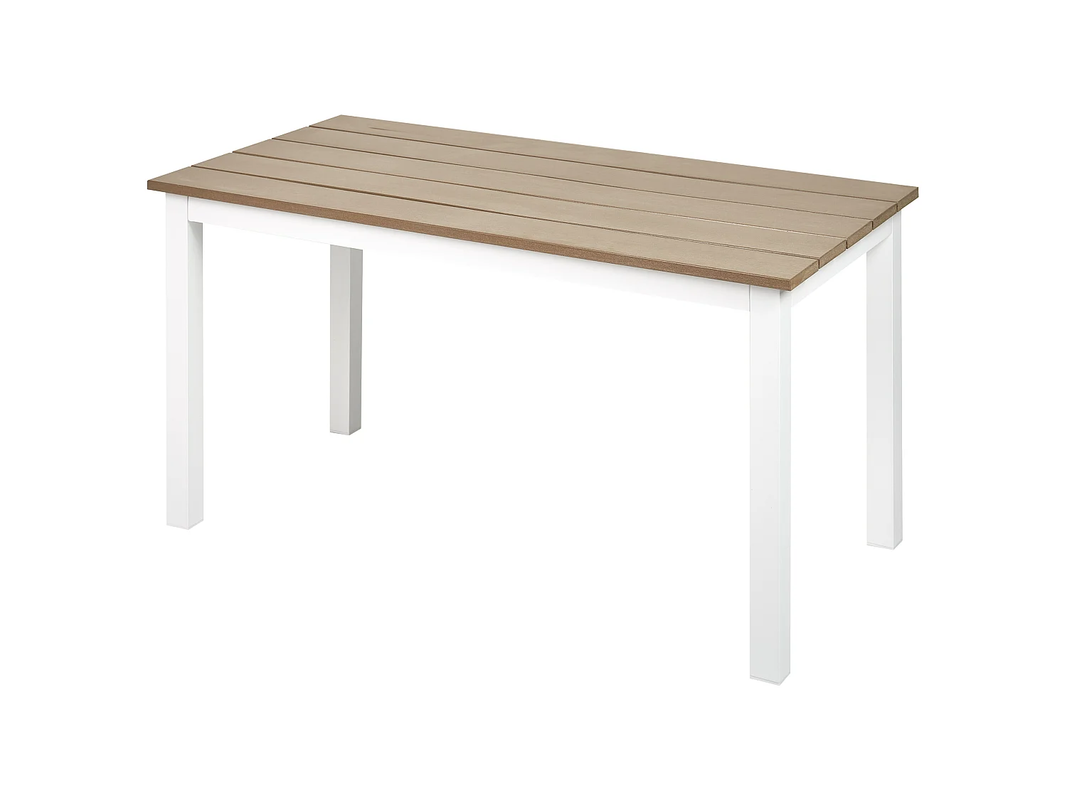 Table de salle à manger de jardin MESSINA 100 cm 52 cm Blanc
