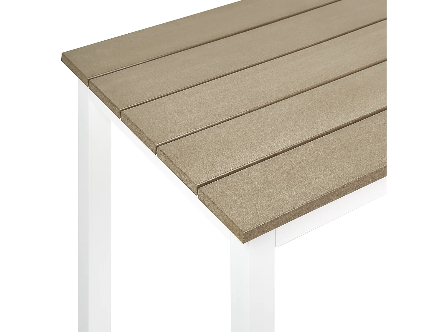 Table de salle à manger de jardin MESSINA 100 cm 52 cm Blanc