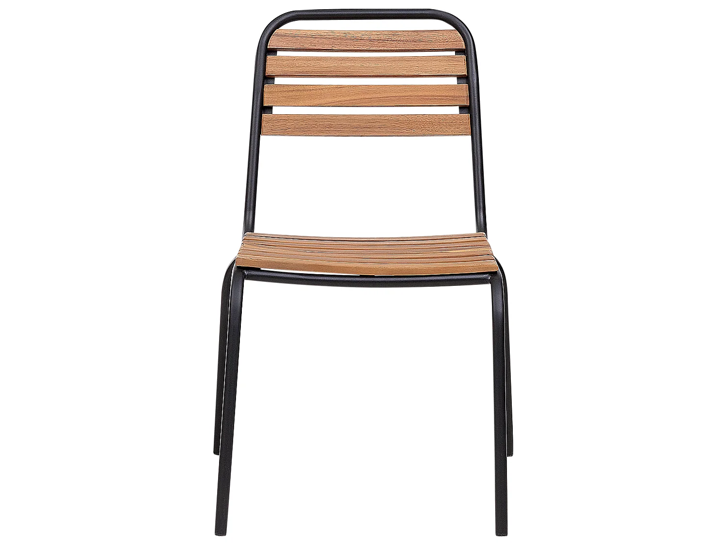 Set of 6 Garden Chairs VALLESE Acacia Wood Brown