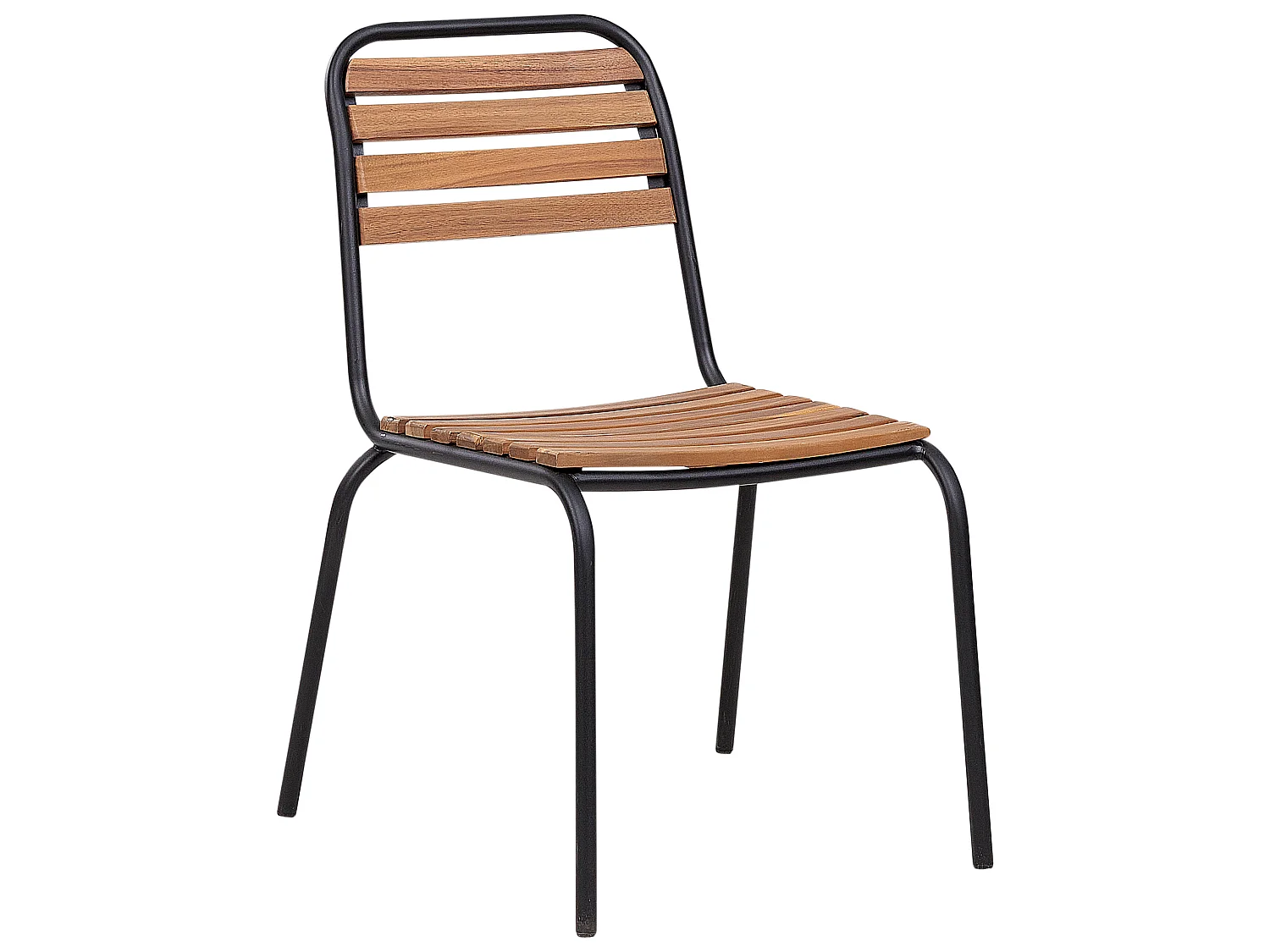 Set of 6 Garden Chairs VALLESE Acacia Wood Brown