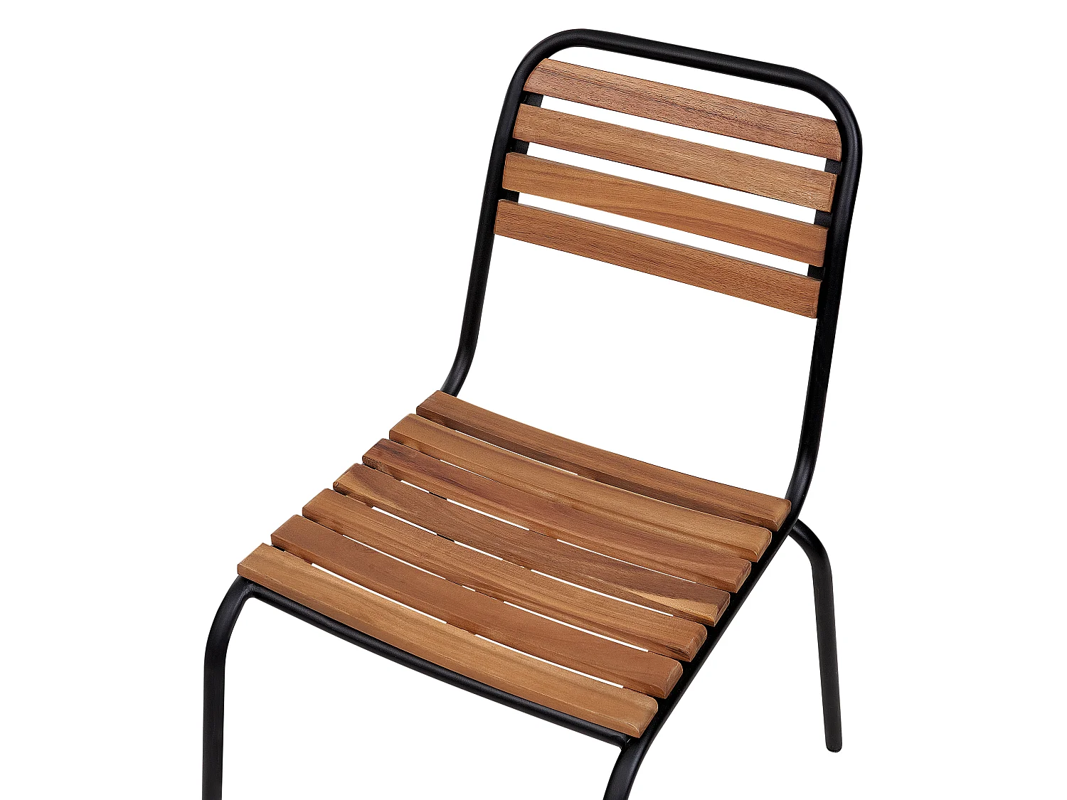 Set of 6 Garden Chairs VALLESE Acacia Wood Brown