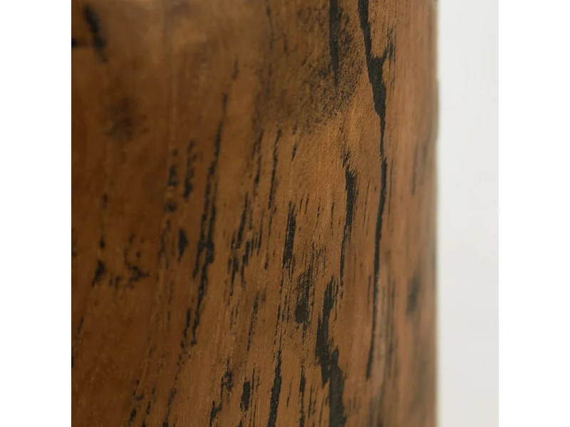 Vase décoratif H. 22 cm en bois de teck massif - HERA L