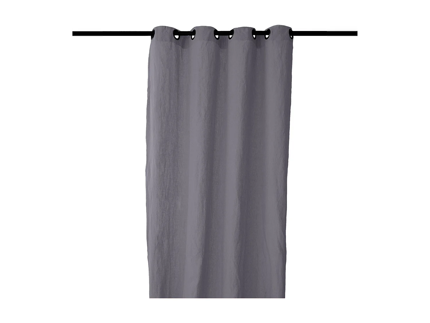 Rideau 8 œillets 140x280 cm OPERA DECO 50% lin et 50% coton gris brume