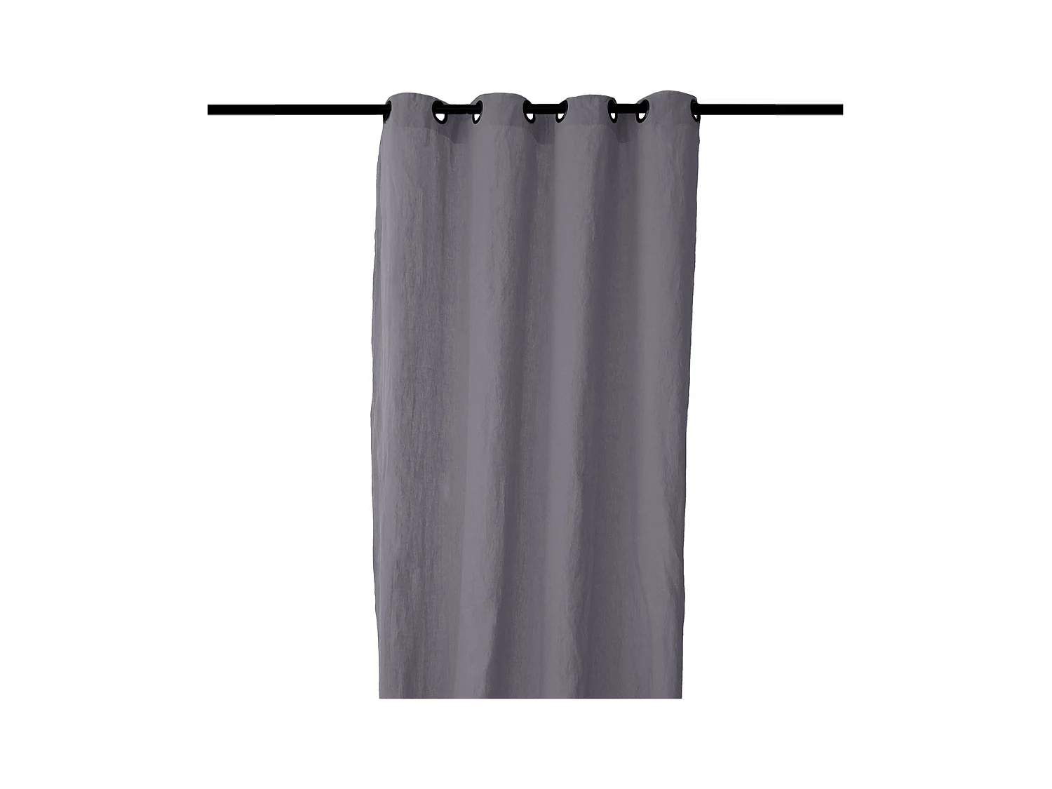 Rideau 8 œillets 140x280 cm OPERA DECO 50% lin et 50% coton gris brume