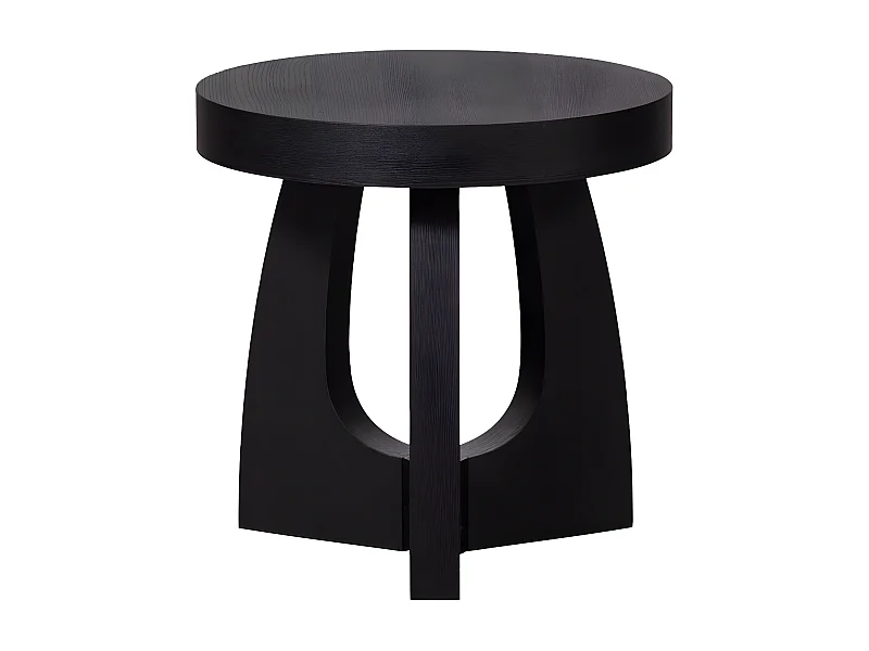 Tala - Table d'appoint ronde en bois ø45cm - Noir