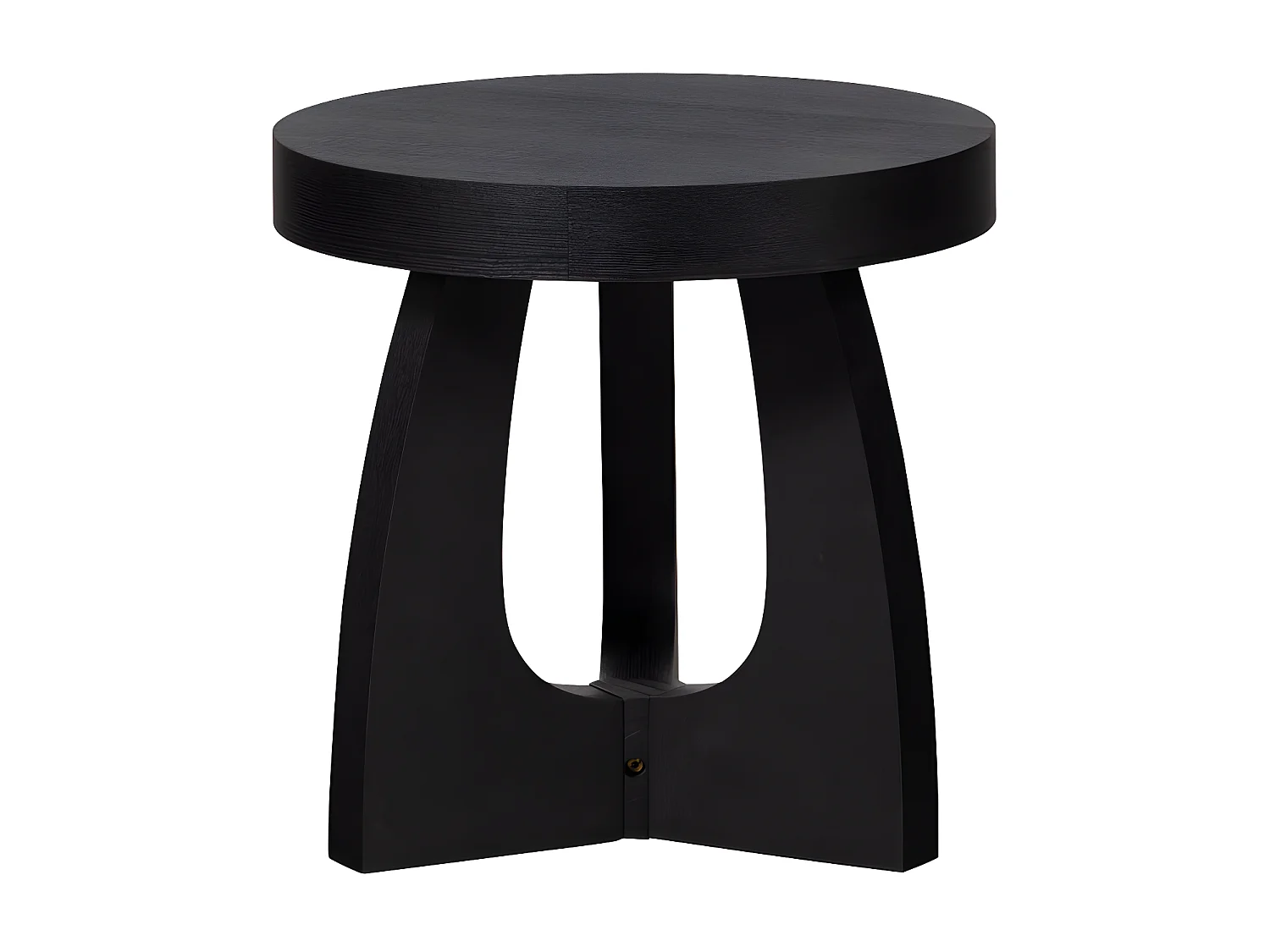 Tala - Table d'appoint ronde en bois ø45cm - Noir